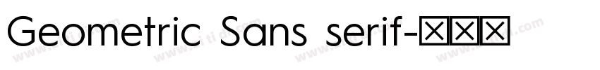 Geometric Sans serif字体转换
